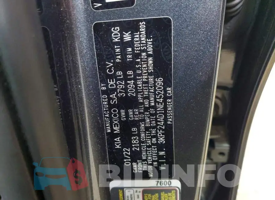 3KPF24AD1NE452096 Photo# 12
