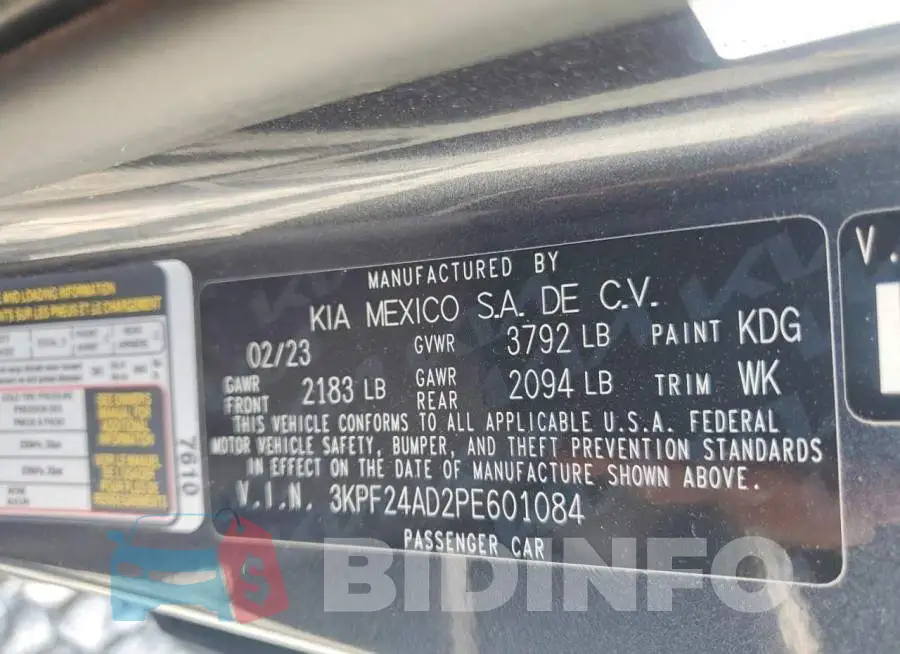 3KPF24AD2PE601084 Photo# 13