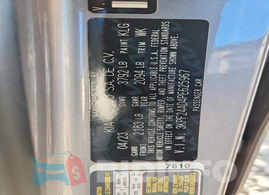 3KPF24AD4PE625967 Photo# 12