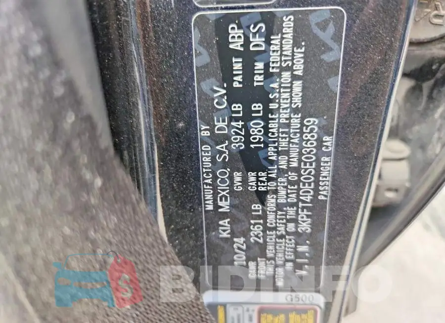 3KPFT4DE0SE036859 Photo# 12