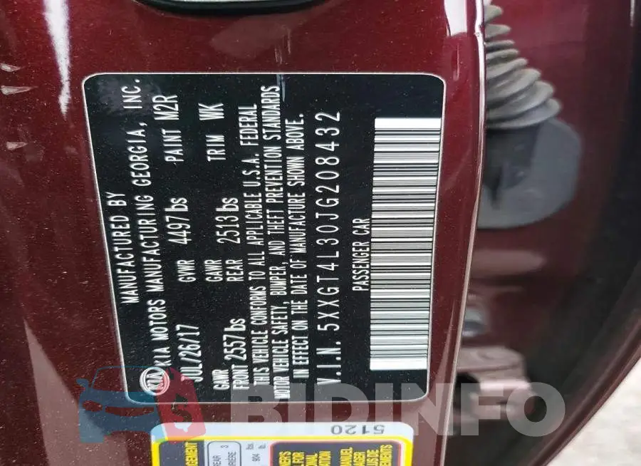 5XXGT4L30JG208432 Photo# 13