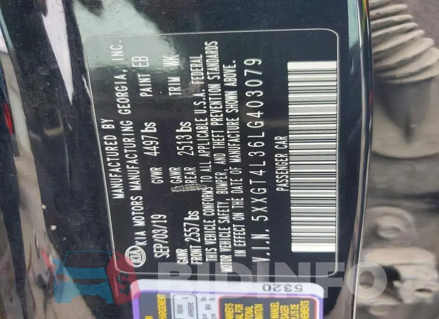 5XXGT4L36LG403079 Photo# 12