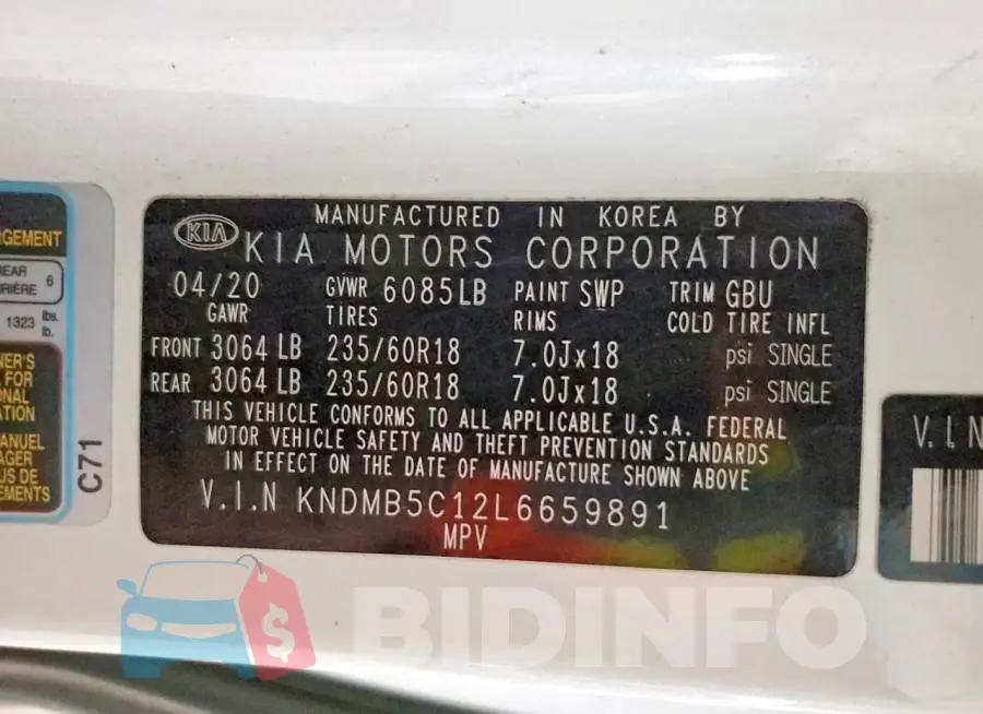 KNDMB5C12L6659891 Photo# 14