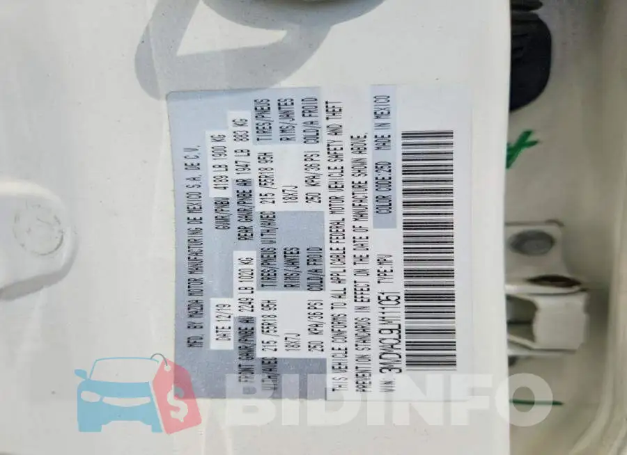 3MVDMACL9LM111051 Photo# 14