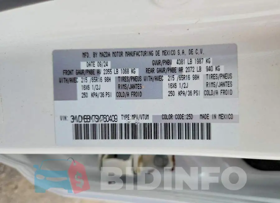 3MVDMBBM7SM760409 Photo# 14