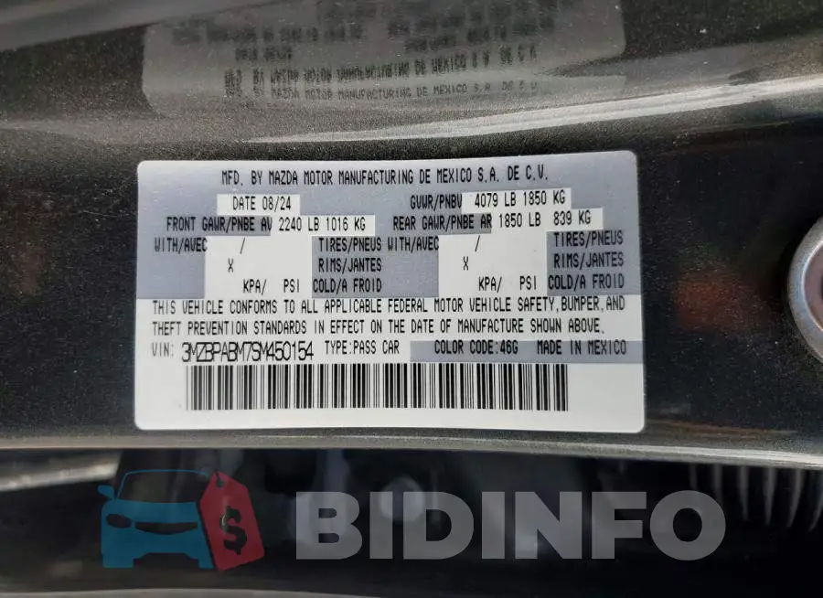 3MZBPABM7SM450154 Photo# 12