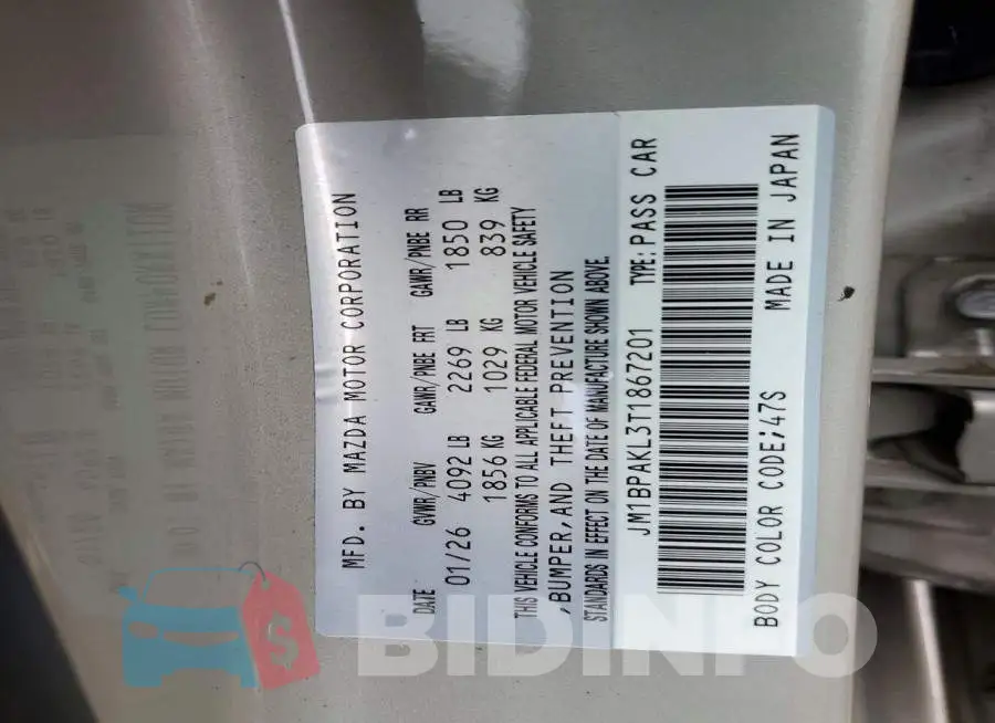 JM1BPAKL3T1867201 Photo# 12