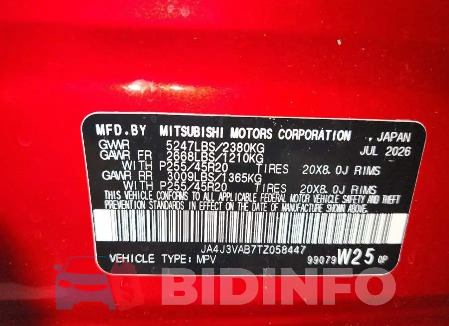 JA4J3VAB7TZ058447 Photo# 13