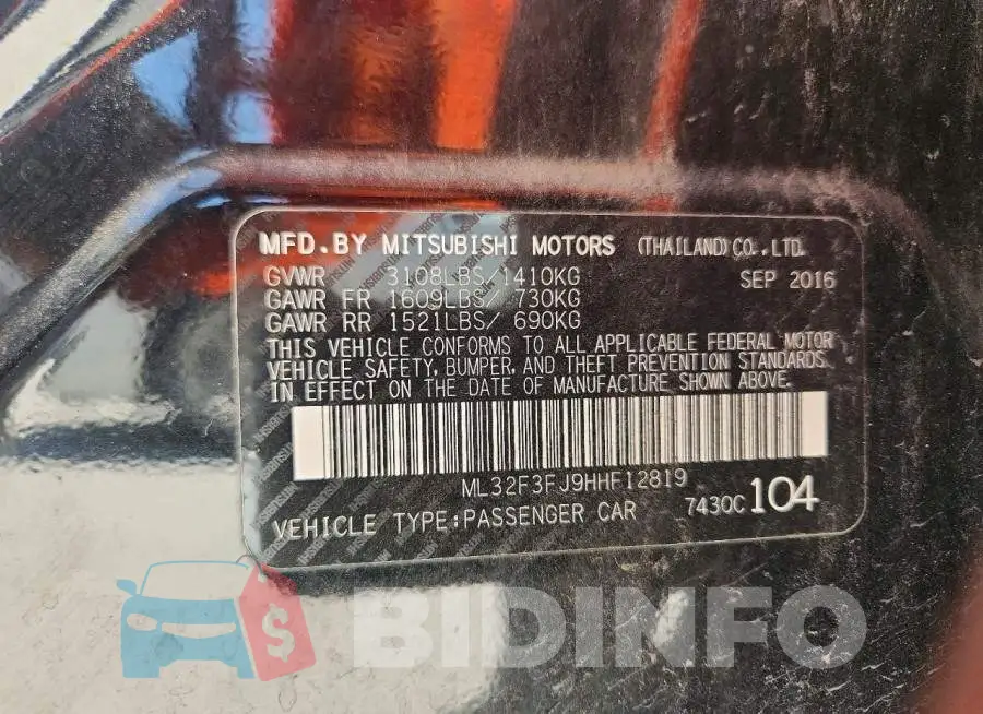 ML32F3FJ9HHF12819 Photo# 13