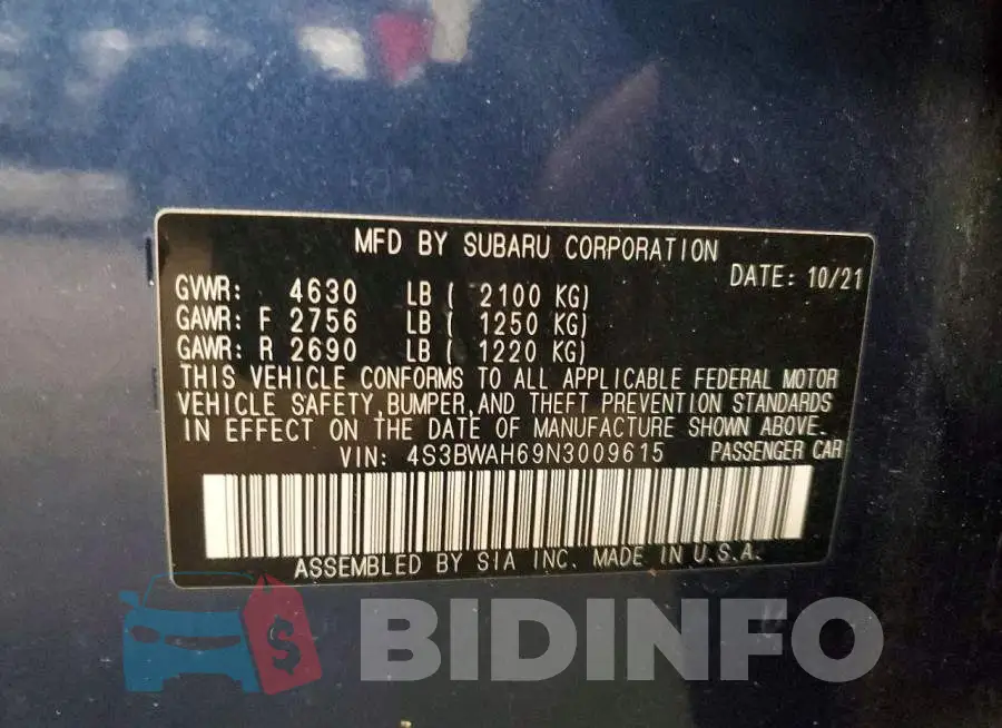 4S3BWAH69N3009615 Photo# 12