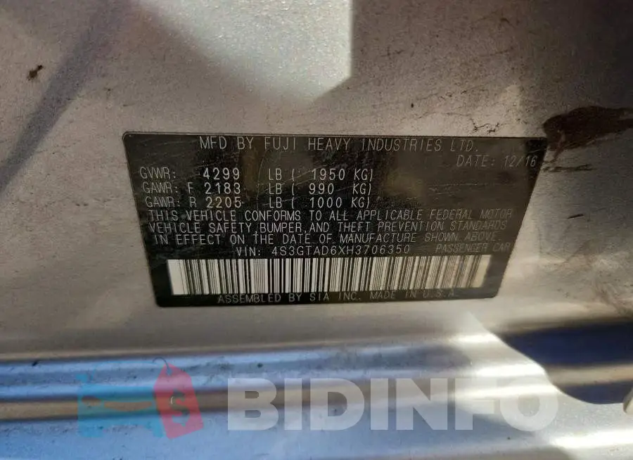 4S3GTAD6XH3706350 Photo# 12