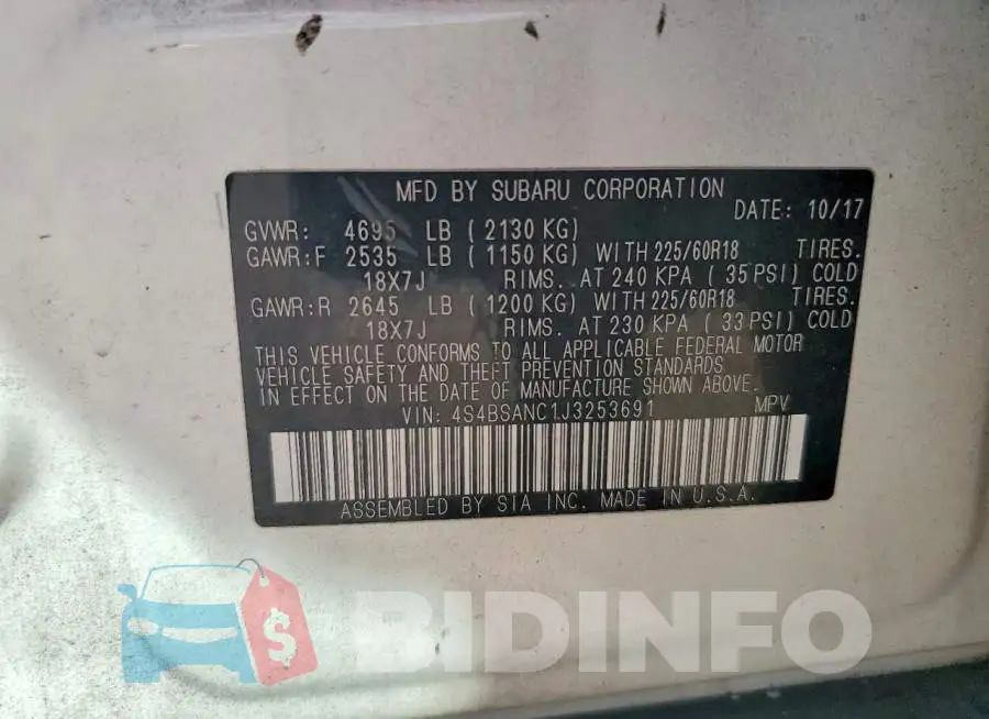 4S4BSANC1J3253691 Photo# 13