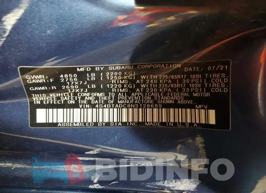 4S4BTADC8N3128689 Photo# 12