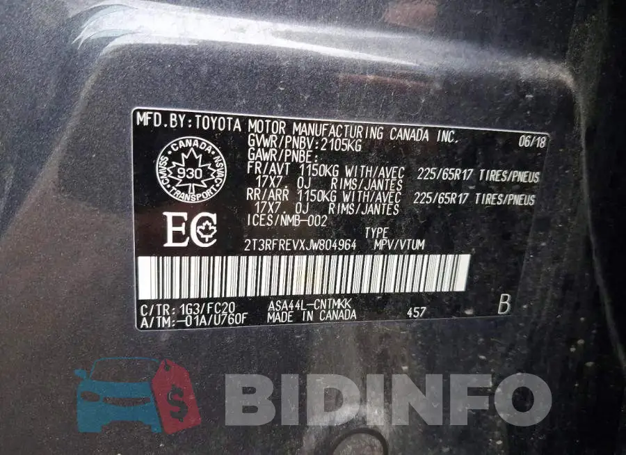 2T3RFREVXJW804964 Photo# 14