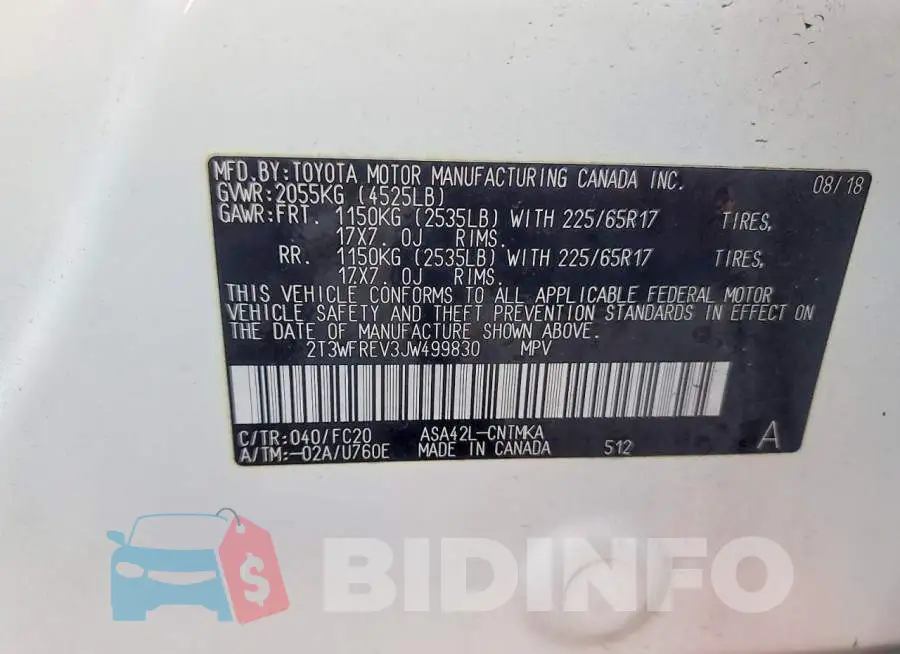 2T3WFREV3JW499830 Photo# 13