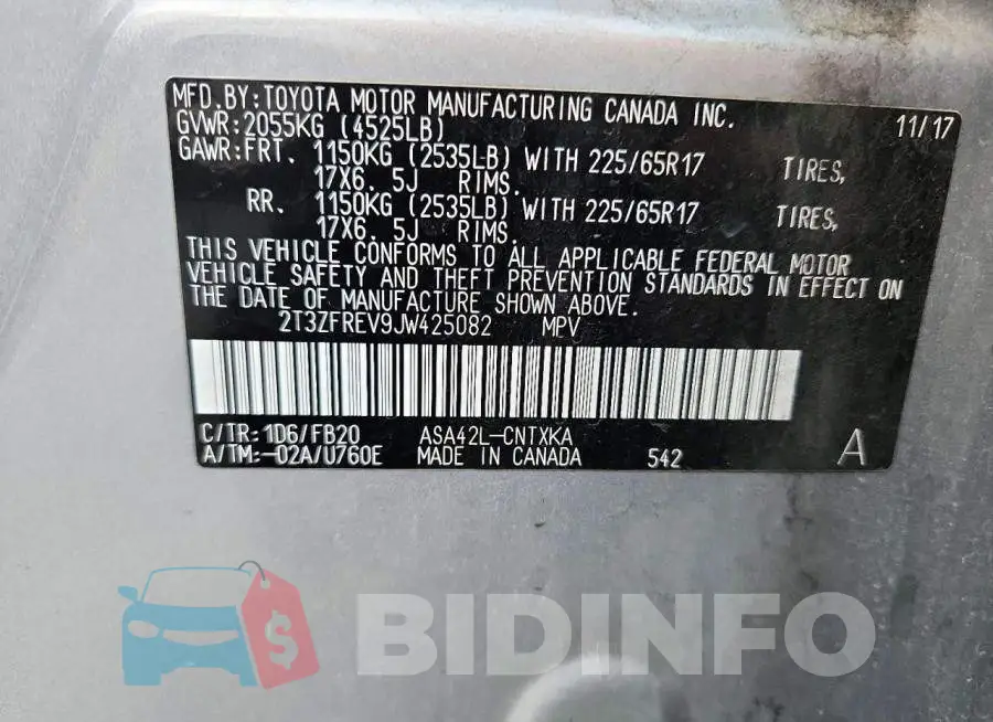 2T3ZFREV9JW425082 Photo# 13