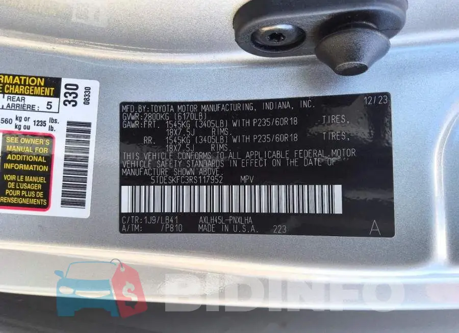 5TDESKFC3RS117952 Photo# 13