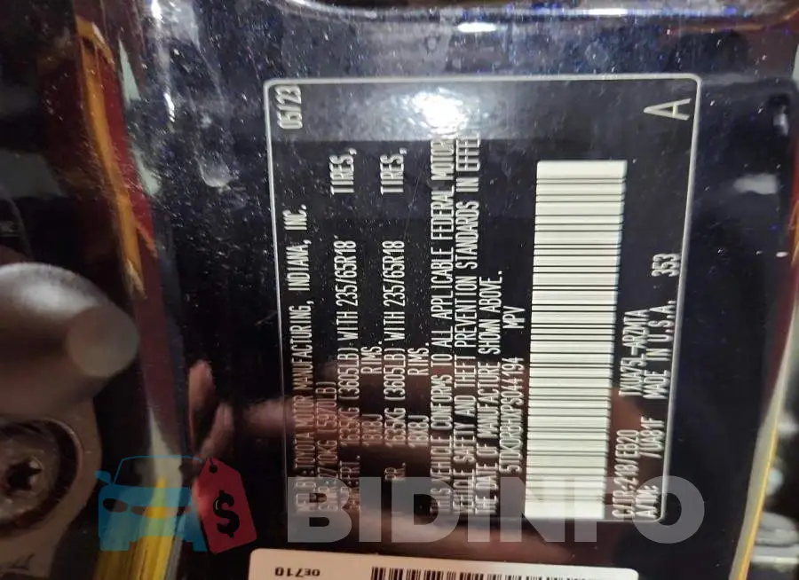5TDKDRBHXPS044194 Photo# 13