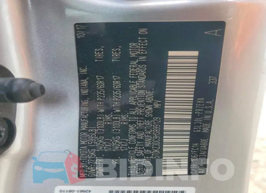 5TDKZ3DC9HS899129 Photo# 13