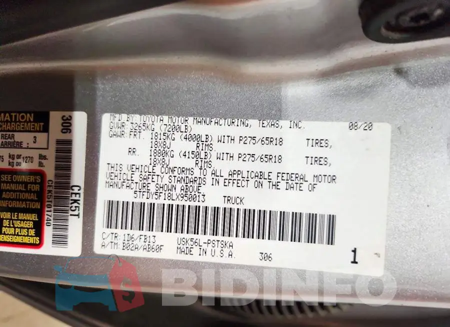 5TFDY5F18LX950013 Photo# 12