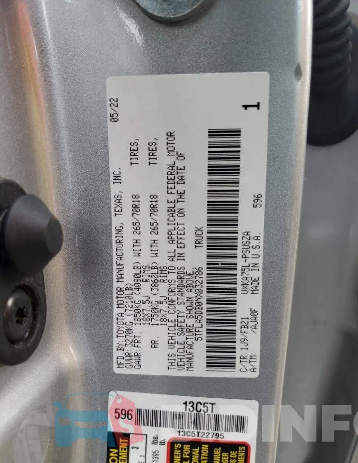5TFLA5DB0NX032786 Photo# 13
