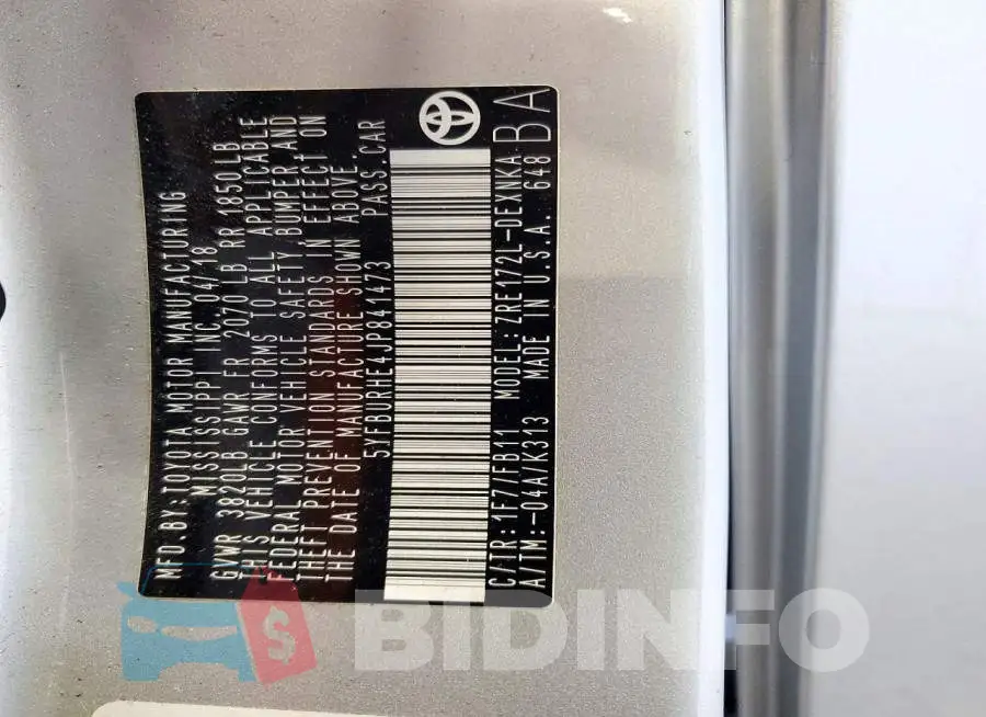5YFBURHE4JP841473 Photo# 13