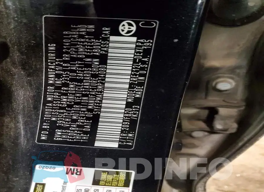 5YFEPMAE9MP214080 Photo# 13