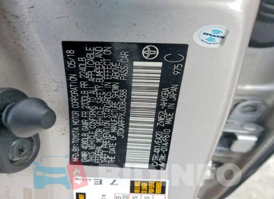 JTDKARFPXJ3084388 Photo# 13