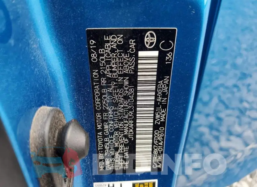 JTDKARFU9L3104381 Photo# 12