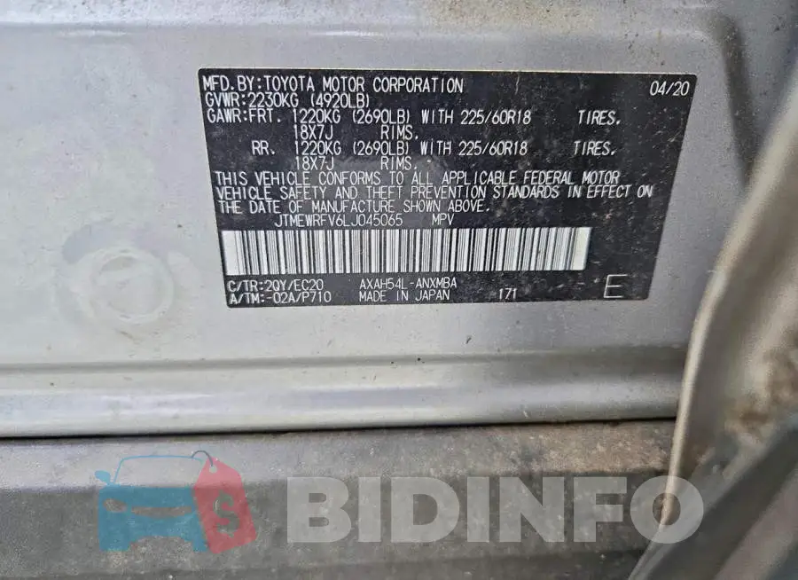 JTMEWRFV6LJ045065 Photo# 14