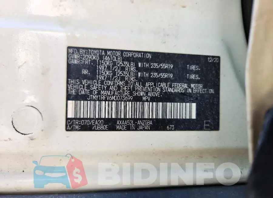 JTMY1RFV6MD073699 Photo# 14