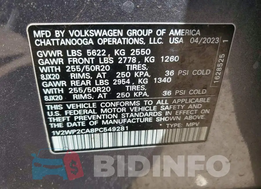 1V2WP2CA8PC549281 Photo# 13
