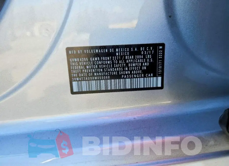 3VW4T7AU9HM055068 Photo# 12