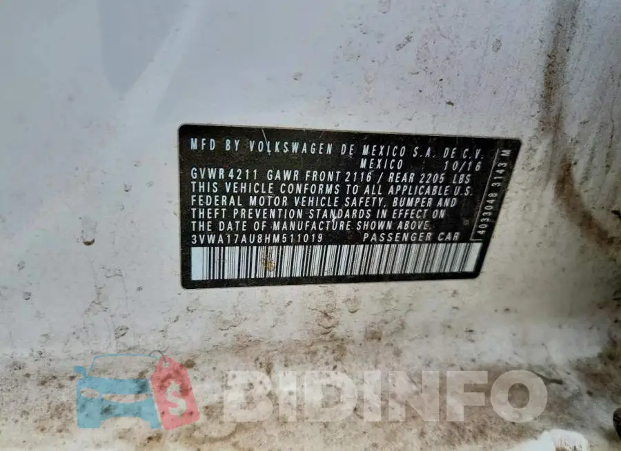3VWA17AU8HM511019 Photo# 12