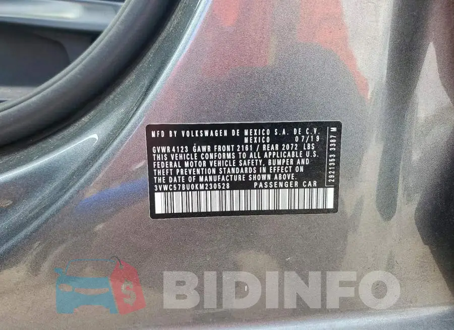 3VWC57BU0KM230528 Photo# 12