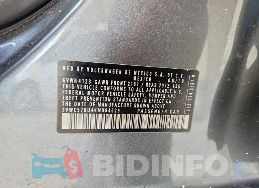 3VWC57BU4KM094629 Photo# 13