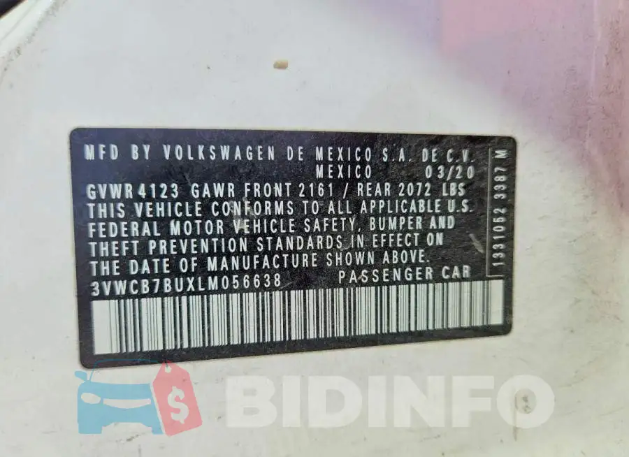 3VWCB7BUXLM056638 Photo# 12