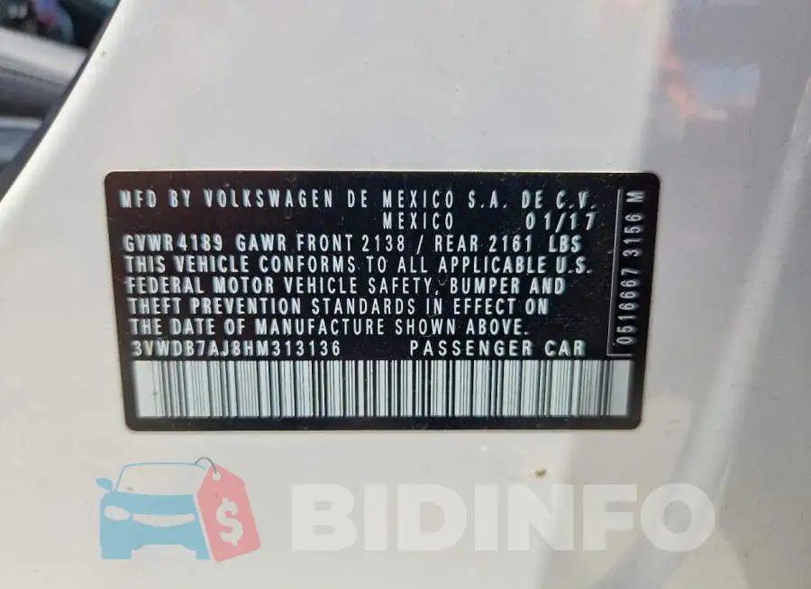 3VWDB7AJ8HM313136 Photo# 13