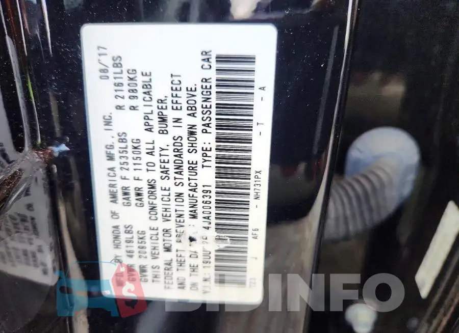 19UUB2F54JA006391 Photo# 13