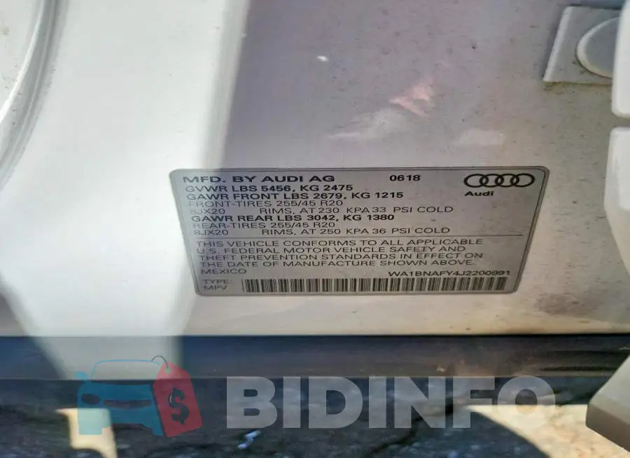 WA1BNAFY4J2200991 Photo# 12