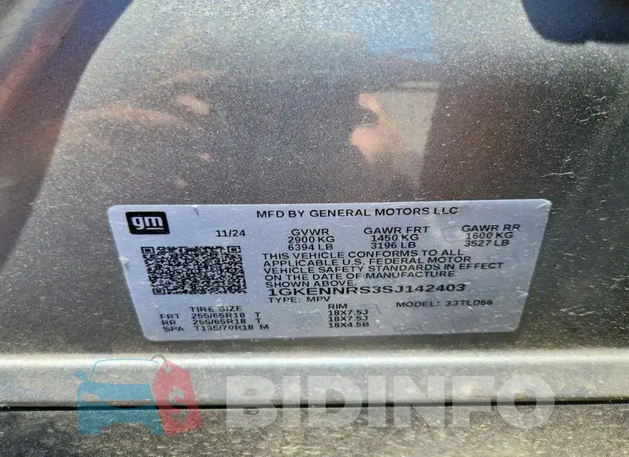 1GKENNRS3SJ142403 Photo# 13