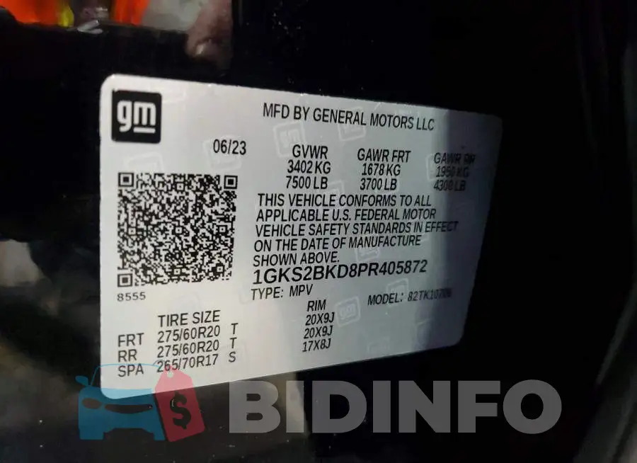 1GKS2BKD8PR405872 Photo# 13