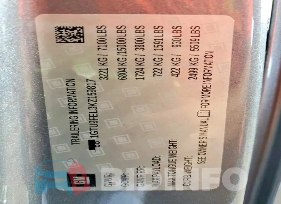 1GTU9FEL3KZ159817 Photo# 12