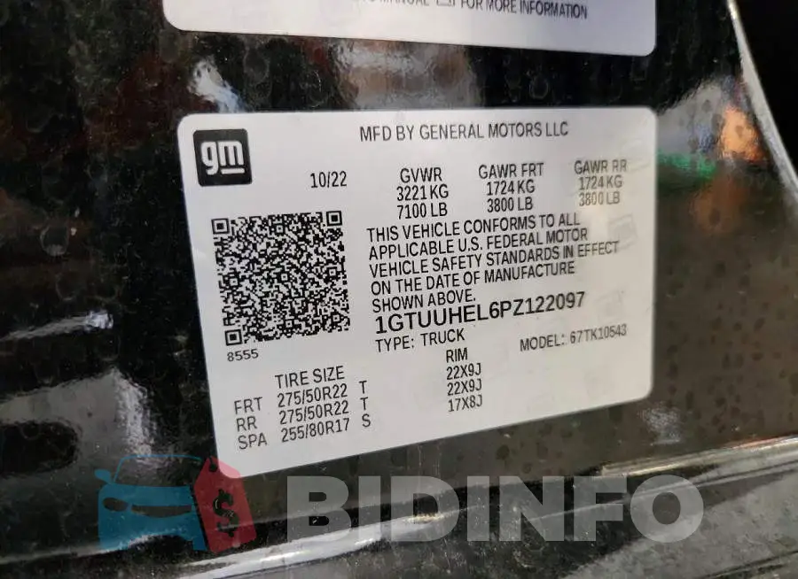 1GTUUHEL6PZ122097 Photo# 12