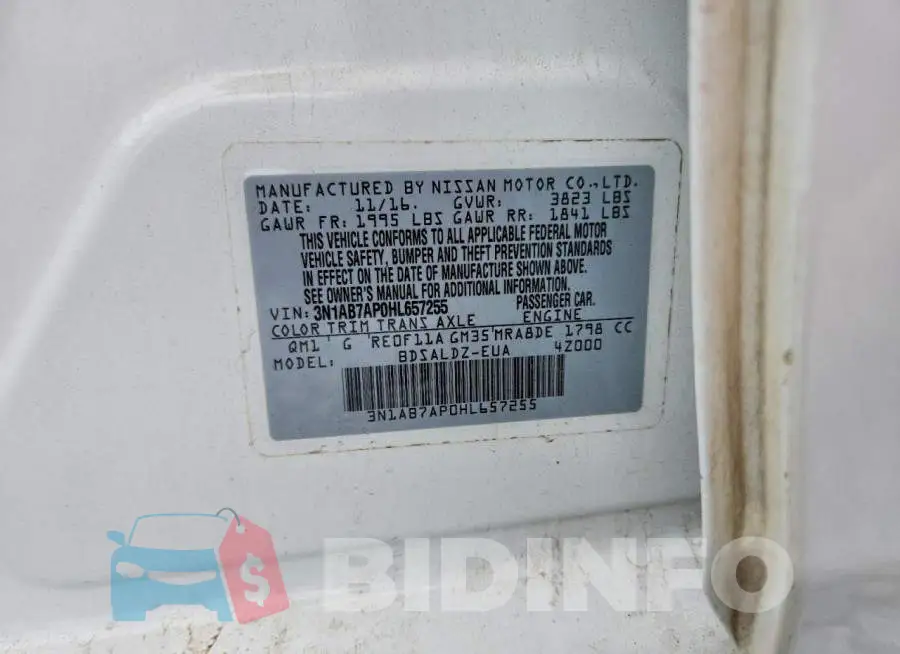 3N1AB7AP0HL657255 Photo# 12