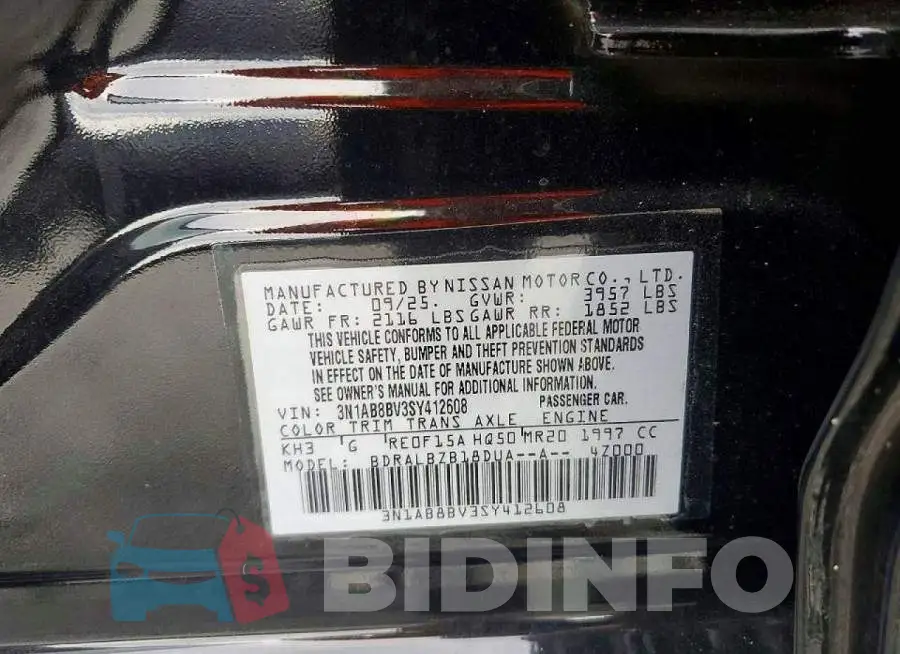 3N1AB8BV3SY412608 Photo# 12