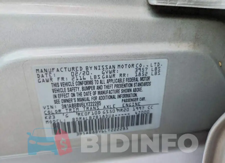 3N1AB8BV6LY222285 Photo# 12