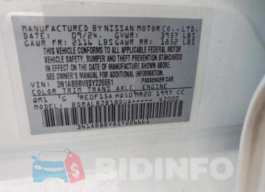 3N1AB8BV8SY226661 Photo# 12