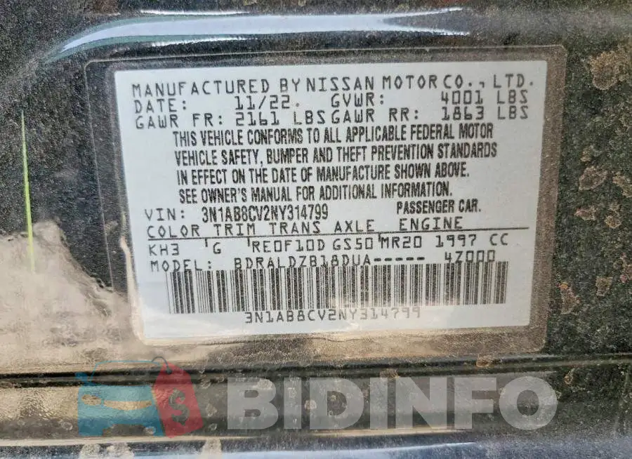 3N1AB8CV2NY314799 Photo# 12