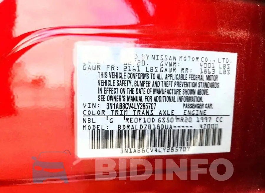 3N1AB8CV4LY285707 Photo# 12